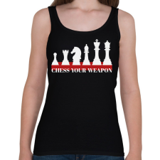 PRINTFASHION Chess your weapon - Női atléta - Fekete női trikó