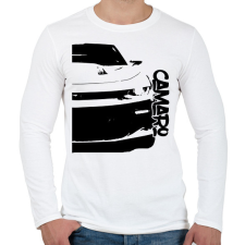 PRINTFASHION Chevrolet Camaro Half - Férfi hosszú ujjú póló - Fehér férfi póló
