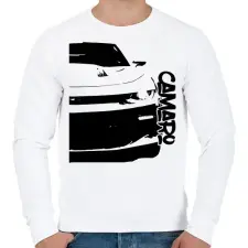 PRINTFASHION Chevrolet Camaro Half - Férfi pulóver - Fehér férfi pulóver, kardigán