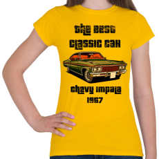 PRINTFASHION chevy impala 1963 - Női póló - Sárga