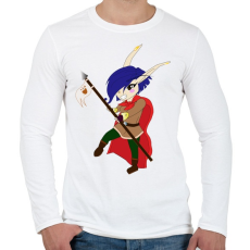 PRINTFASHION Chibi Elf lányka  - Férfi hosszú ujjú póló - Fehér