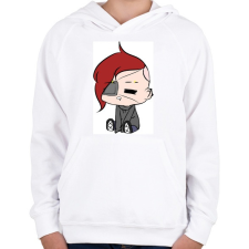 PRINTFASHION Chibi Victoria  - Gyerek kapucnis pulóver - Fehér gyerek pulóver, kardigán