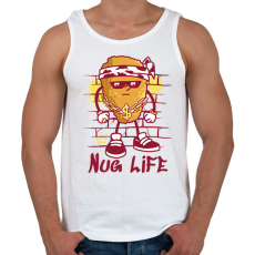 PRINTFASHION Chicken nuggets - Férfi atléta - Fehér