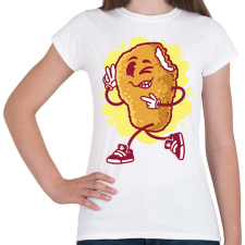 PRINTFASHION Chicken nuggets - Női póló - Fehér női póló