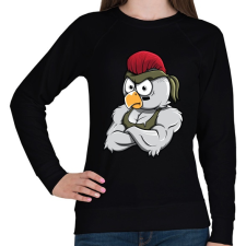 PRINTFASHION Chicken Rambo - Női pulóver - Fekete női pulóver, kardigán