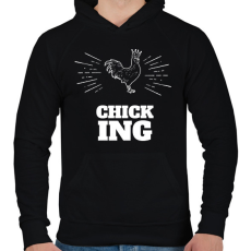 PRINTFASHION CHICKING - Férfi kapucnis pulóver - Fekete