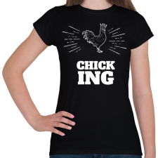 PRINTFASHION CHICKING - Női póló - Fekete női póló