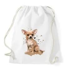 PRINTFASHION Chihuahua - Sportzsák, Tornazsák - Fehér tornazsák