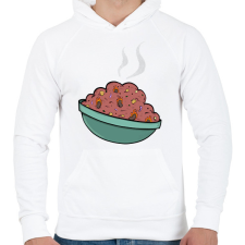 PRINTFASHION Chilis bab - Férfi kapucnis pulóver - Fehér férfi pulóver, kardigán