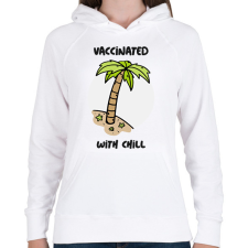 PRINTFASHION Chill - Női kapucnis pulóver - Fehér női pulóver, kardigán