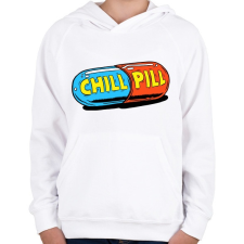 PRINTFASHION Chill Pill - Gyerek kapucnis pulóver - Fehér gyerek pulóver, kardigán