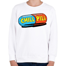 PRINTFASHION Chill Pill - Gyerek pulóver - Fehér