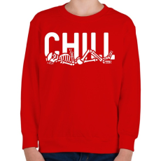 PRINTFASHION Chill time - Gyerek pulóver - Piros