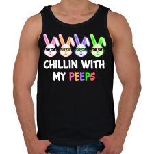 PRINTFASHION Chillin rabbits - Férfi atléta - Fekete atléta, trikó