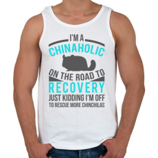 PRINTFASHION Chinaholic - Férfi atléta - Fehér