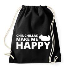 PRINTFASHION Chinchillas make me happy - Sportzsák, Tornazsák - Fekete kézitáska és bőrönd