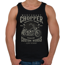 PRINTFASHION chopper - Férfi atléta - Fekete