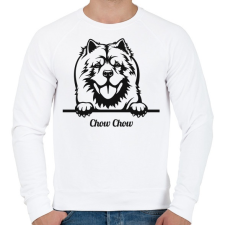 PRINTFASHION Chow-Chow - Férfi pulóver - Fehér férfi pulóver, kardigán