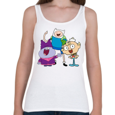 PRINTFASHION Chowder,Finn és Nyomi - Női atléta - Fehér női trikó