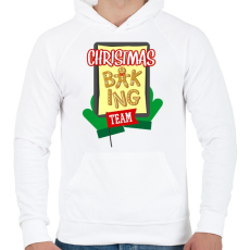 PRINTFASHION Christmas Baking Team - Férfi kapucnis pulóver - Fehér
