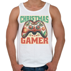 PRINTFASHION christmas gamer, karácsonyi játékos - Férfi atléta - Fehér