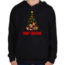 PRINTFASHION christmas - Gyerek kapucnis pulóver - Fekete gyerek pulóver, kardigán