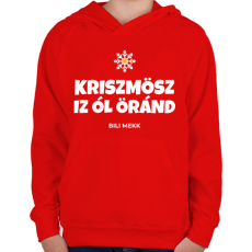 PRINTFASHION CHRISTMAS IS ALL AROUND - Gyerek kapucnis pulóver - Piros