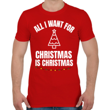 PRINTFASHION CHRISTMAS IS CHRISTMAS - Férfi póló - Piros férfi póló