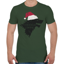 PRINTFASHION Christmas is coming - Trónok harca - Férfi póló - Katonazöld férfi póló