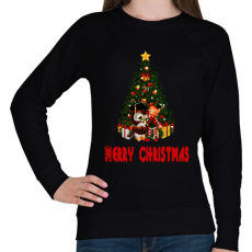 PRINTFASHION christmas - Női pulóver - Fekete