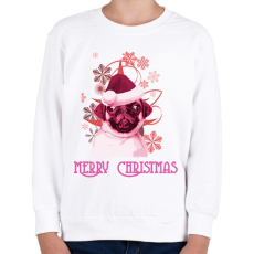 PRINTFASHION christmas pug - Gyerek pulóver - Fehér