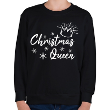 PRINTFASHION Christmas Queen - Gyerek pulóver - Fekete gyerek pulóver, kardigán