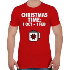 PRINTFASHION CHRISTMAS TIME - Férfi póló - Piros