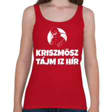 PRINTFASHION CHRISTMAS TIME IS HERE - Női atléta - Cseresznyepiros női trikó