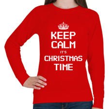 PRINTFASHION CHRISTMAS TIME - Női pulóver - Piros női pulóver, kardigán