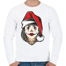 PRINTFASHION Christmas woman - Férfi pulóver - Fehér