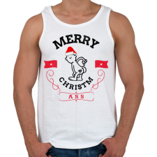 PRINTFASHION ChristmASS3 - Férfi atléta - Fehér atléta, trikó