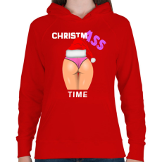 PRINTFASHION ChristmASS 2 - Női kapucnis pulóver - Piros