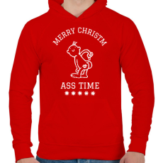 PRINTFASHION ChristmASS 5 - Férfi kapucnis pulóver - Piros