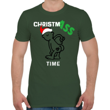 PRINTFASHION ChristmASS - Férfi póló - Katonazöld férfi póló