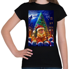 PRINTFASHION Christmasuj - Női póló - Fekete női póló