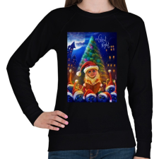 PRINTFASHION Christmasuj - Női pulóver - Fekete női pulóver, kardigán