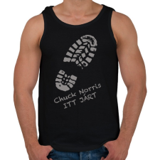 PRINTFASHION Chuck Norris itt járt - Férfi atléta - Fekete atléta, trikó