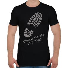 PRINTFASHION Chuck Norris itt járt - Férfi póló - Fekete