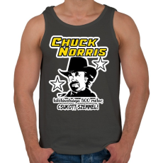 PRINTFASHION Chuck Norris látótávolsága csukott szemmel - Férfi atléta - Sötétszürke