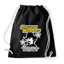 PRINTFASHION Chuck Norris látótávolsága csukott szemmel - Sportzsák, Tornazsák - Fekete tornazsák