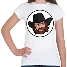 PRINTFASHION Chuck Norris - Női póló - Fehér női póló