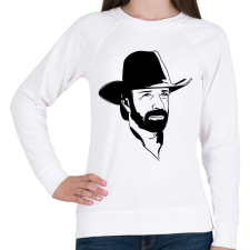 PRINTFASHION Chuck Norris - Női pulóver - Fehér női pulóver, kardigán