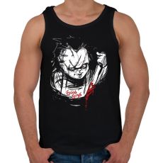 PRINTFASHION Chucky - Férfi atléta - Fekete