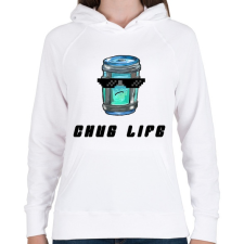 PRINTFASHION Chug Life - Fortnite - Női kapucnis pulóver - Fehér női pulóver, kardigán